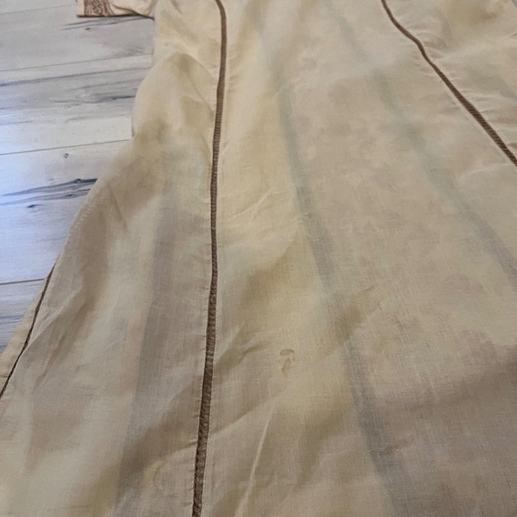 Women’s Indian 2 Piece Cream Cotton Top & Pants w Matching - Picture 11 of 11